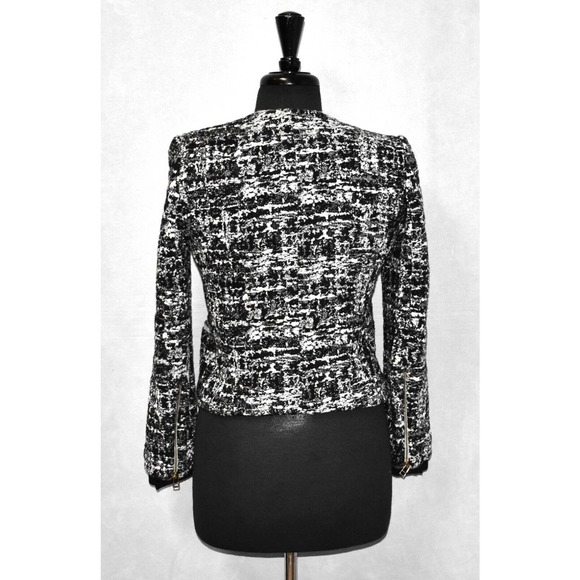Sandro Black and White Tweed Jacket - Picture 3 of 7